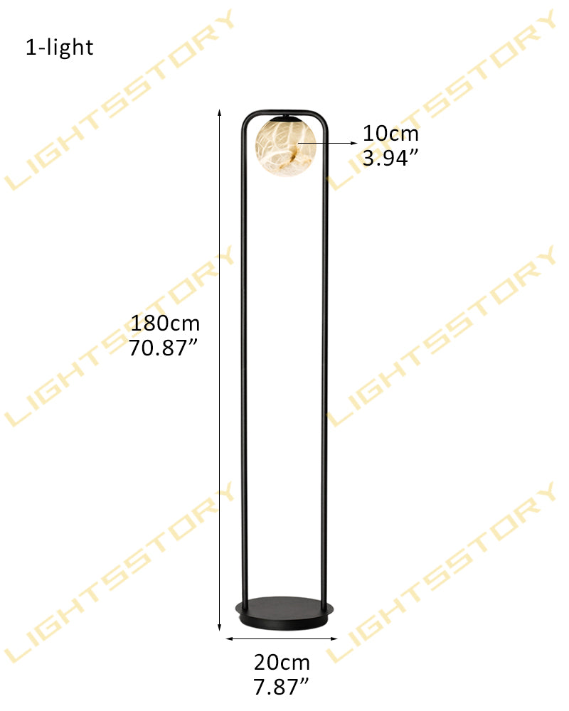 Modern Bedside Indoor Lighting Single Alabaster Globe LED Desk Table Lamp Black Iron Textured