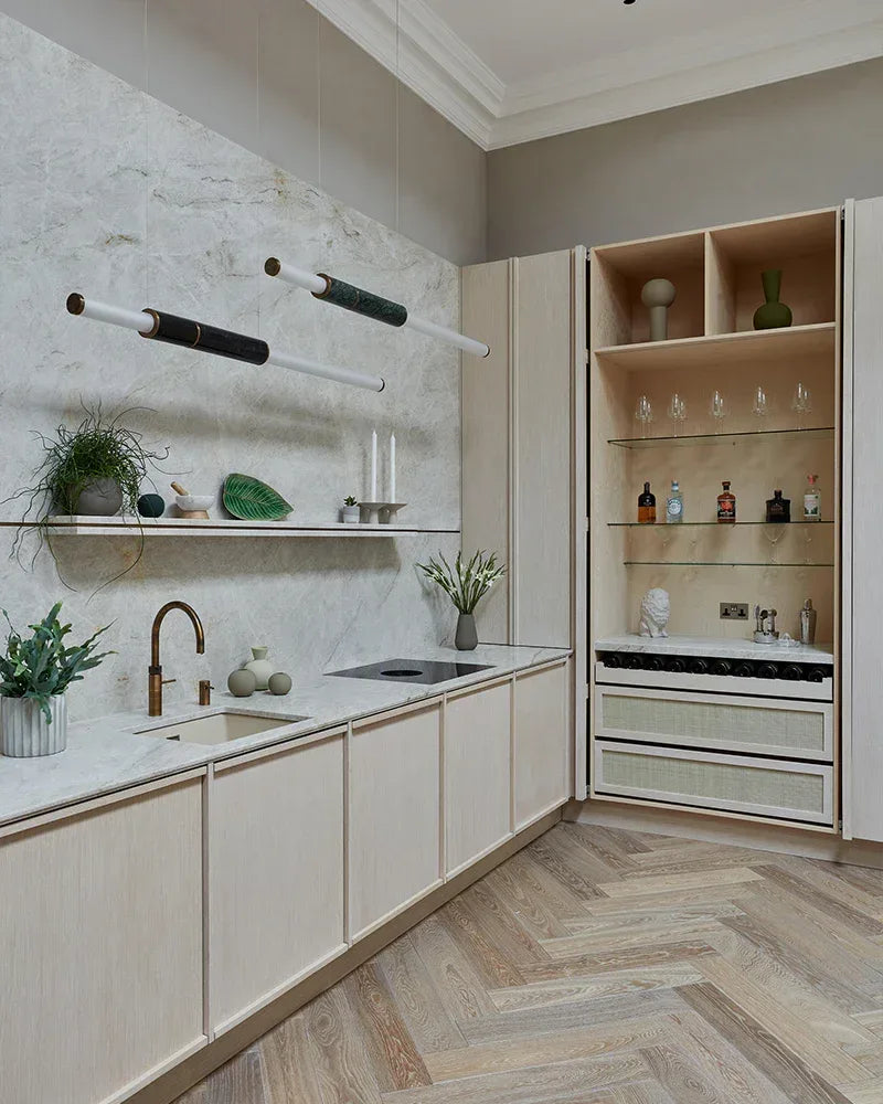 Empty State Light Pipe Suspension Light - Silver Anodised, Green & Black Modern Pendant lamp