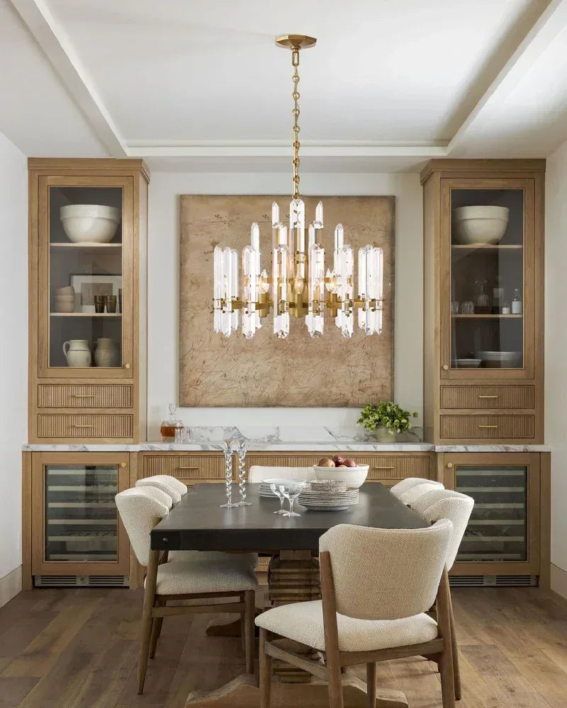 American light luxury Copper Candle Crystal Round Bonnington Chandelier 25“34”40" | 12/15/18-light American chandelier