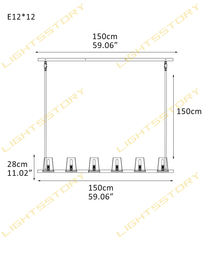 Pauillac Frabic Shade Round Chandelier 36" 48" 60" Lacquered Burnished Brass/Black 12-light-L150*H28CM L59.06"*H11.02"-linear American chandelier