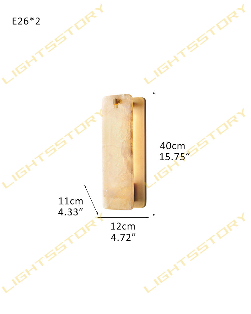 Alabaster Winchester Rectangle Chandelier - Geometric Natural Stone - White - 2 to 36 Lights - Small, Medium, and Large