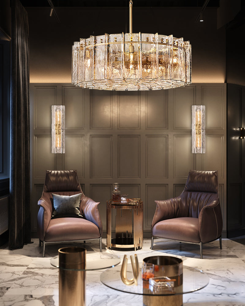 Luxury Vintage Design Crystal Matrix Flush Mount wall lamp