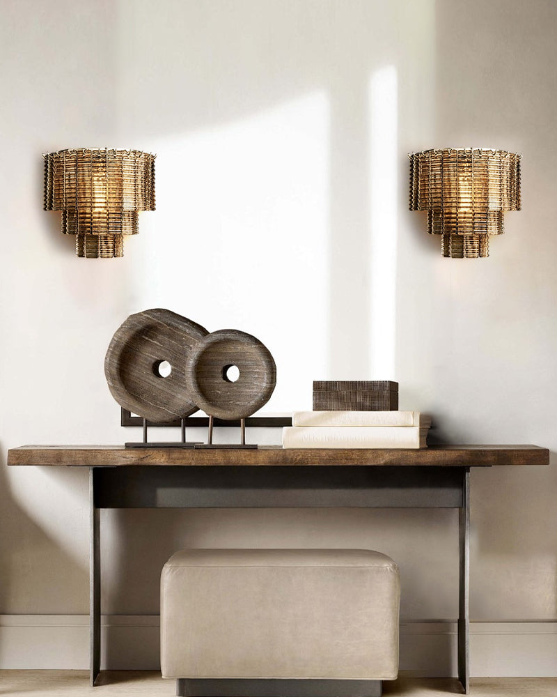 Modern Round Glass LED Wall Light Fixture For living room