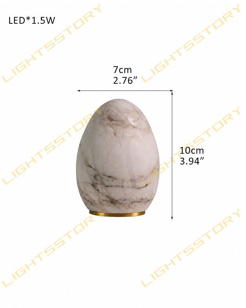 Wireless Alabaster Dimmable Table Lamp - Touch & Remote Control