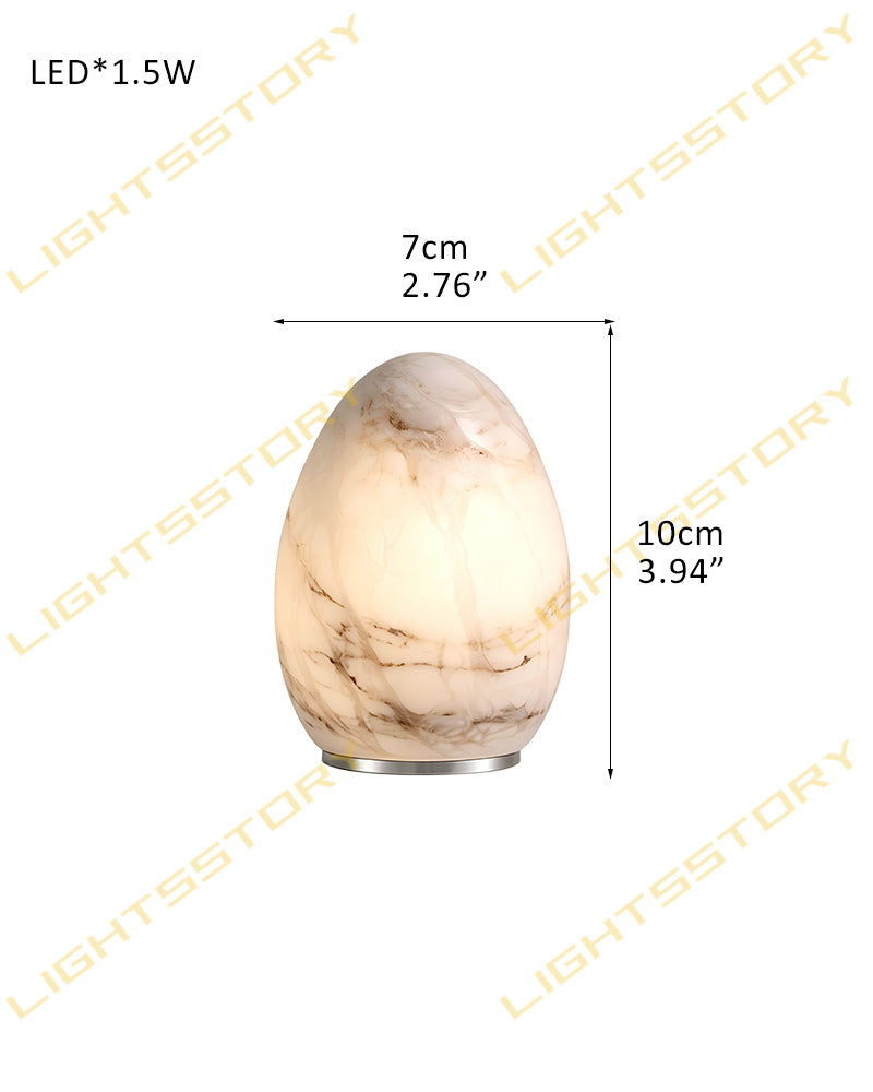 Wireless Alabaster Dimmable Table Lamp - Touch & Remote Control