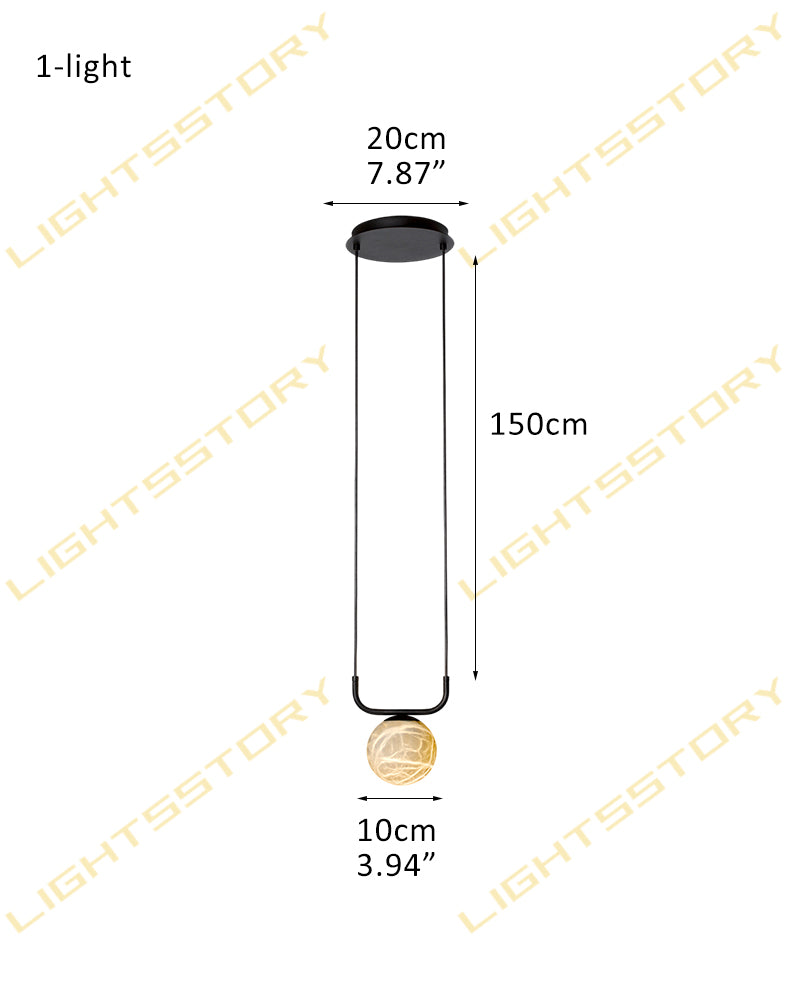 Stunning Double Alabaster Globes Pendant Suspension Light Lacquered Burnished Brass/Bronze