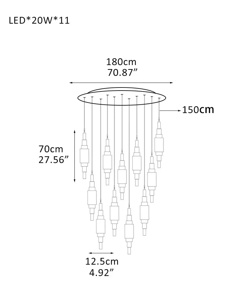 White Alabaster Cluster Pendant Lamp 28"H for home decor lighting fixture 11-Light-D12.5*H70CM D4.92"*H27.56"-R White + Brass Vintage Simple Pendant Lamp
