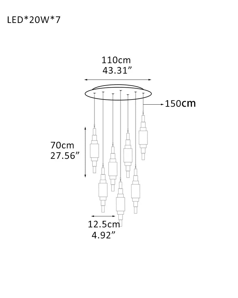 White Alabaster Cluster Pendant Lamp 28"H for home decor lighting fixture 7-Light-D12.5*H70CM D4.92"*H27.56"-R White + Brass Vintage Simple Pendant Lamp