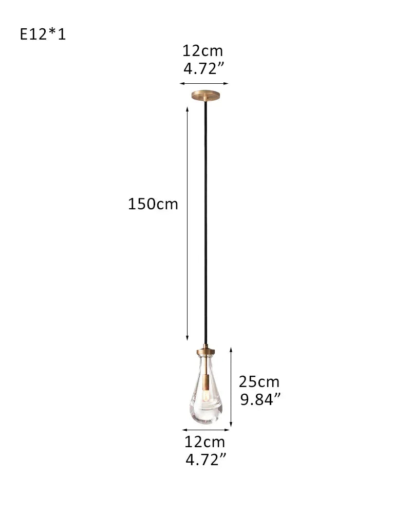 Vintage Brass Rainfall Crystal Round Chandelier 13 lights Cluster Pendant Lighting 1-light-D12*H25CM D4.7"*H9.8" Brass American chandelier