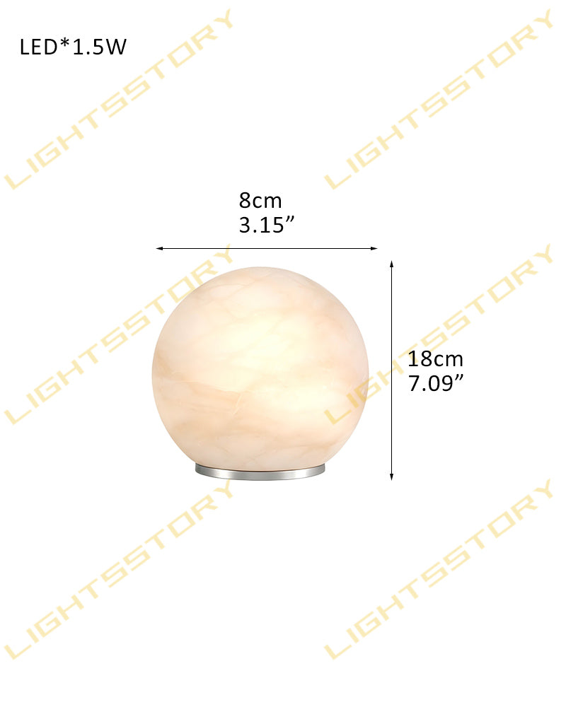 Wireless Alabaster Dimmable Table Lamp - Touch & Remote Control