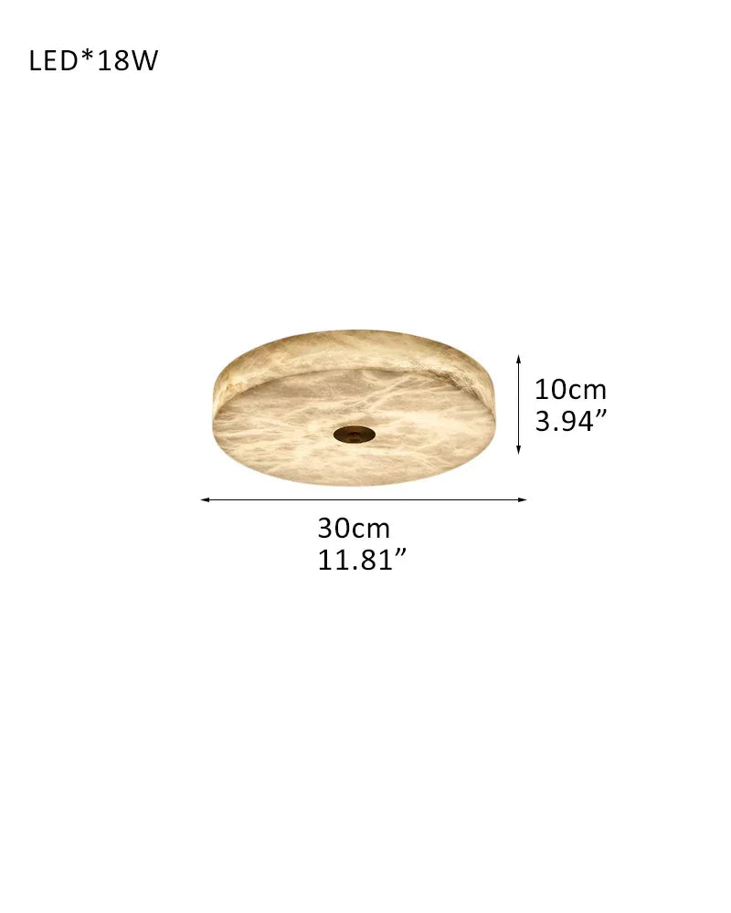 Modern Square Marble Shade Copper LED Flush Mount Ceiling Light For Living Room R-L30*H10CM L11.81"*H3.94" White + Brass Modern Ceiling lamp