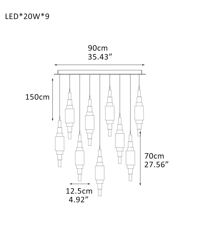 White Alabaster Cluster Pendant Lamp 28"H for home decor lighting fixture 9-Light-D12.5*H70CM D4.92"*H27.56"-S White + Brass Vintage Simple Pendant Lamp