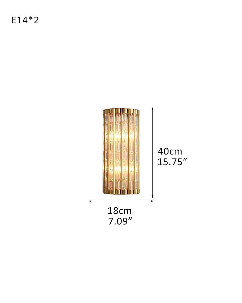 handcrafted linear wall lamp