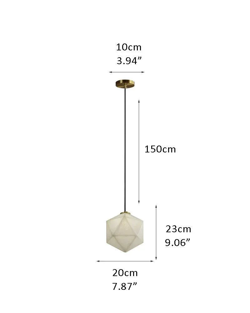 1-light White Alabaster Ceiling Pendant Lamp | Elegant Soft Dimmable Brightness B-D20*H23CM D7.87*H9.06" White Vintage Simple Hanging Lamp
