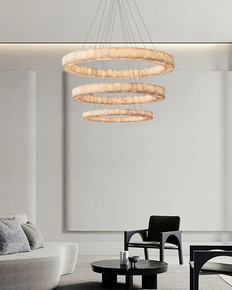 Vintage LED Rectangular Rivage Calcite Large Chandelier 60" for Dining Table American chandelier