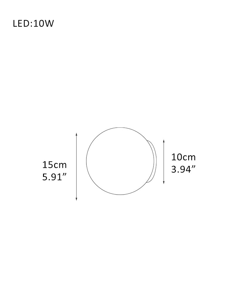 alabaster globe wall sconce 10W