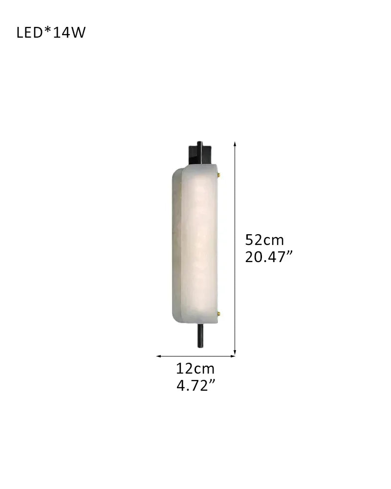 Organic Alabaster Linear Pendant Lightiing with Black Metal Frame for Kitchen Island W-L12*H52CM L4.7"*H20.5" Black Modern Pendant lamp