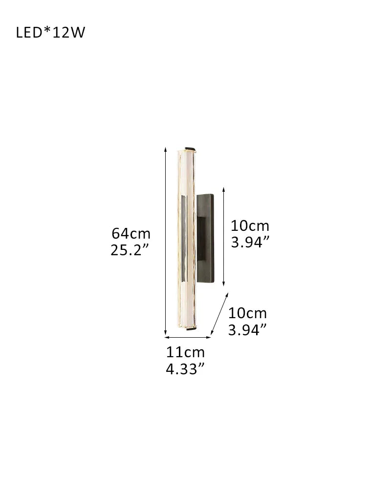 Audubon Crystal Triple Bar Linear Chandelier 35" 60" Lacquered Burnished Brass/Black Single Sconce-L11*W10*H64CM L4.3"*W3.9"*H25"-L Black American chandelier