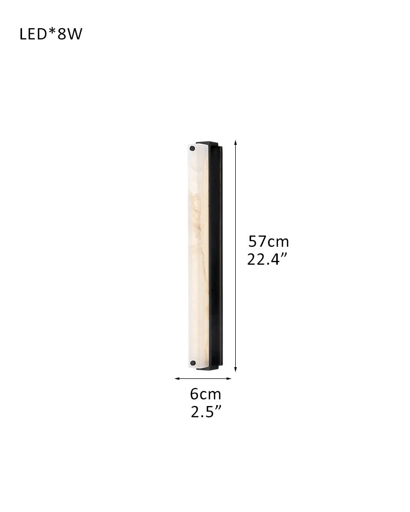 3/4 Lights Modern Edgemere LED Alabaster Pendants Light Wide 11" 16" in Brass/Black Finish