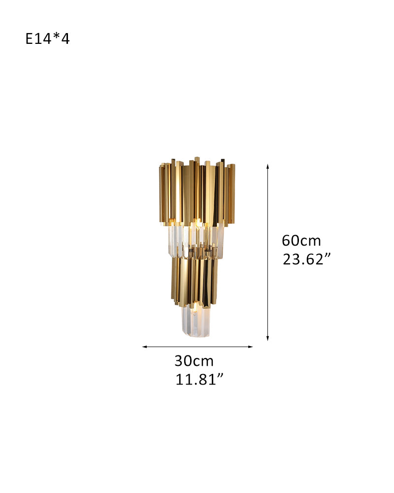 Luxury crystal Tier wall lamp