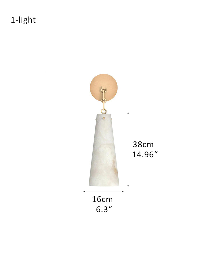 Modern Alabaster Chandelier 2 Light, Double Pendant with adjustable brass/black chain
