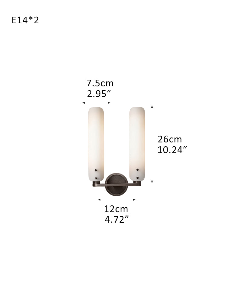 Aged Unique Brass/Black Platiere Linear Glass Wall Ssonces for entryways