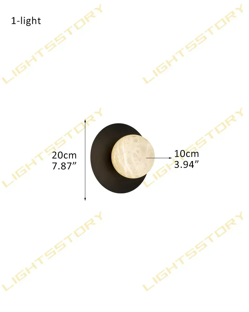 Modern Alabaster Globe LED Wall Light Fxitures with Black Iron Textured use for hallway 1-light-D10*H20CM D3.94"*H7.87"-Sconces Black Flush Mounted Wall Sconce Lamp