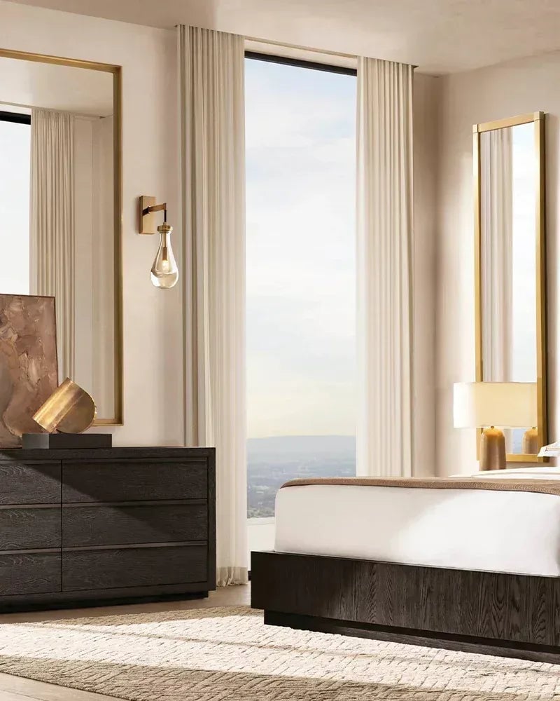 Aveline Series Cascading Cluster Pendant Chandelier | Rainfall Cluster Hand-Blown Glass Raindrops, Vintage Brass for Dining Rooms and Grand Foyers American chandelier