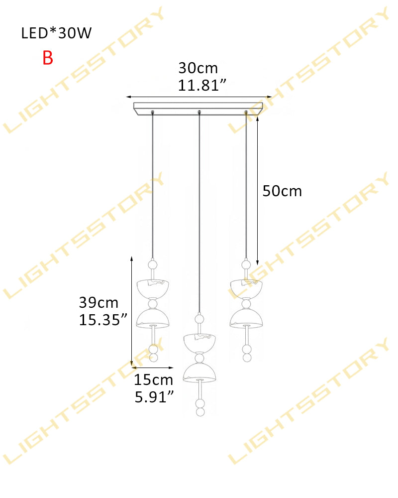 LightsStory Alabaster Bowl Cluster Pendant Light - 1 to 9 Lights