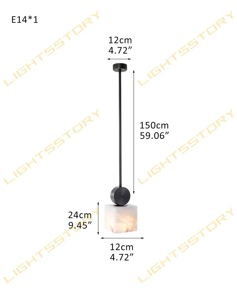 Elegant Adjustable Cable Brass/Black Alabaster Round Pendant Lamps for Dining room Modern Pendant lamp