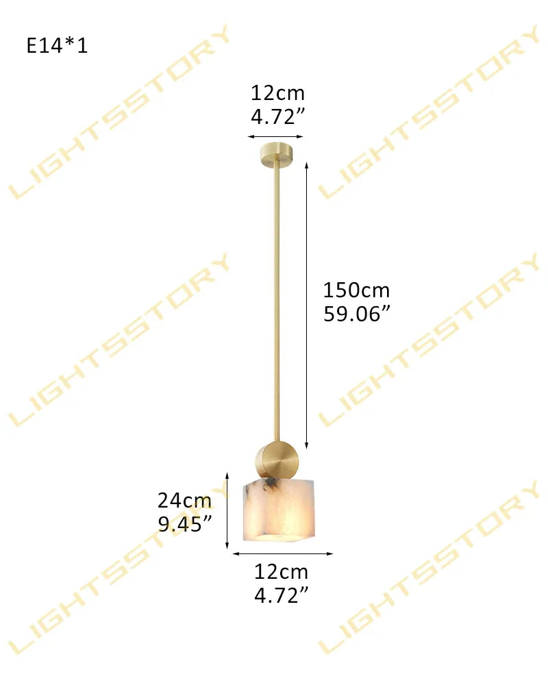 Elegant Adjustable Cable Brass/Black Alabaster Round Pendant Lamps for Dining room Modern Pendant lamp