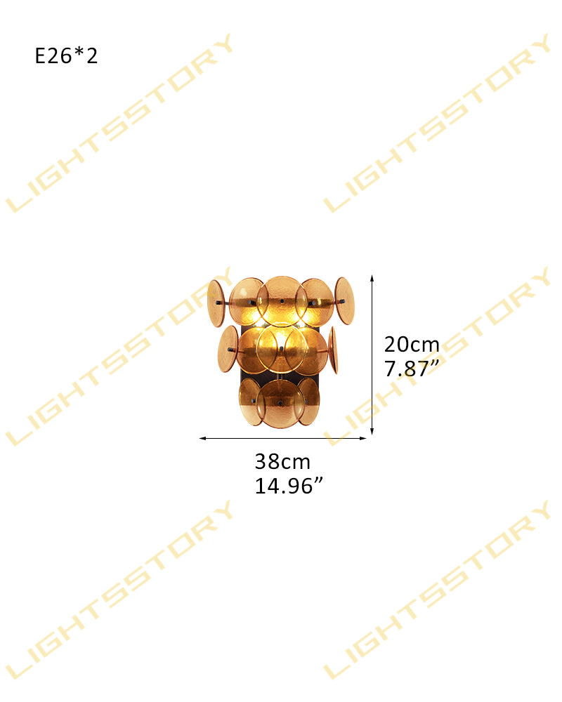 LightsStory Handcraft Glass Mutil-layer Cylindrical Wall Sconces