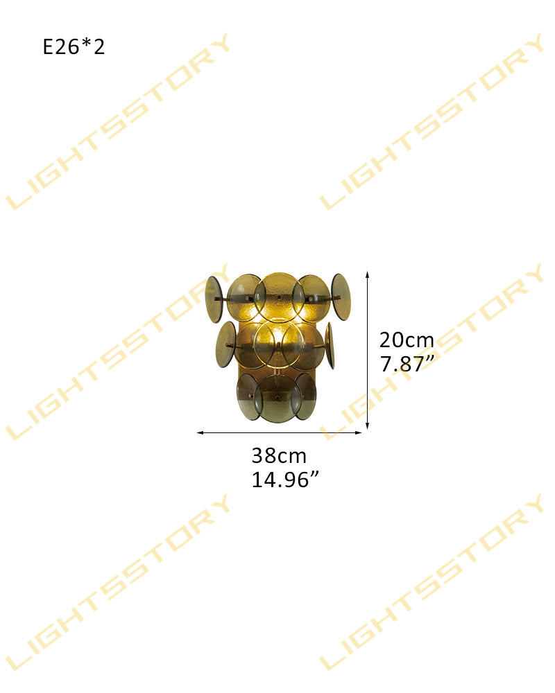 LightsStory Handcraft Glass Mutil-layer Cylindrical Wall Sconces