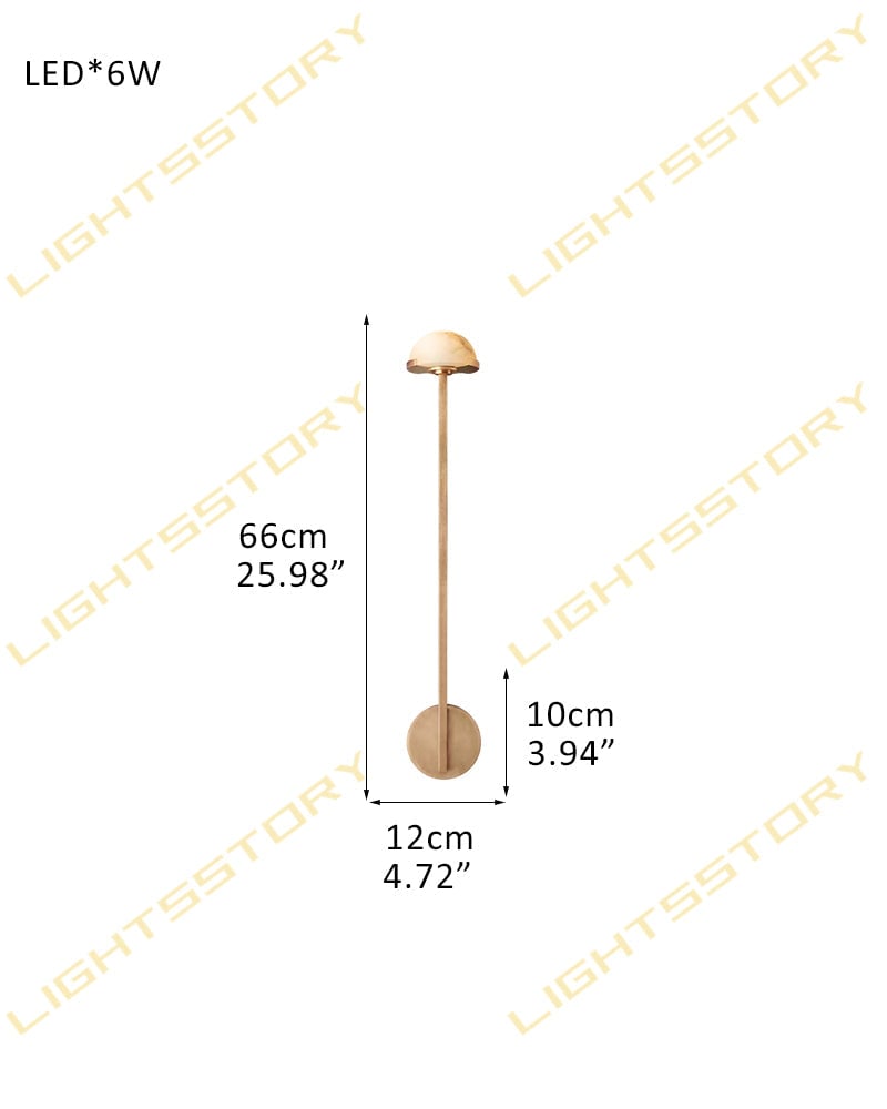 Comporta Series Geometric Wall Sconce | Sculptural Two-Tier Hand-Carved Natural Alabaster, Brass and Black finish for Living Rooms, Hallways, and Bedside Suites 1-light-D12*H66CM D4.72"*H25.98" Brass Flush Mounted Wall Sconce Lamp