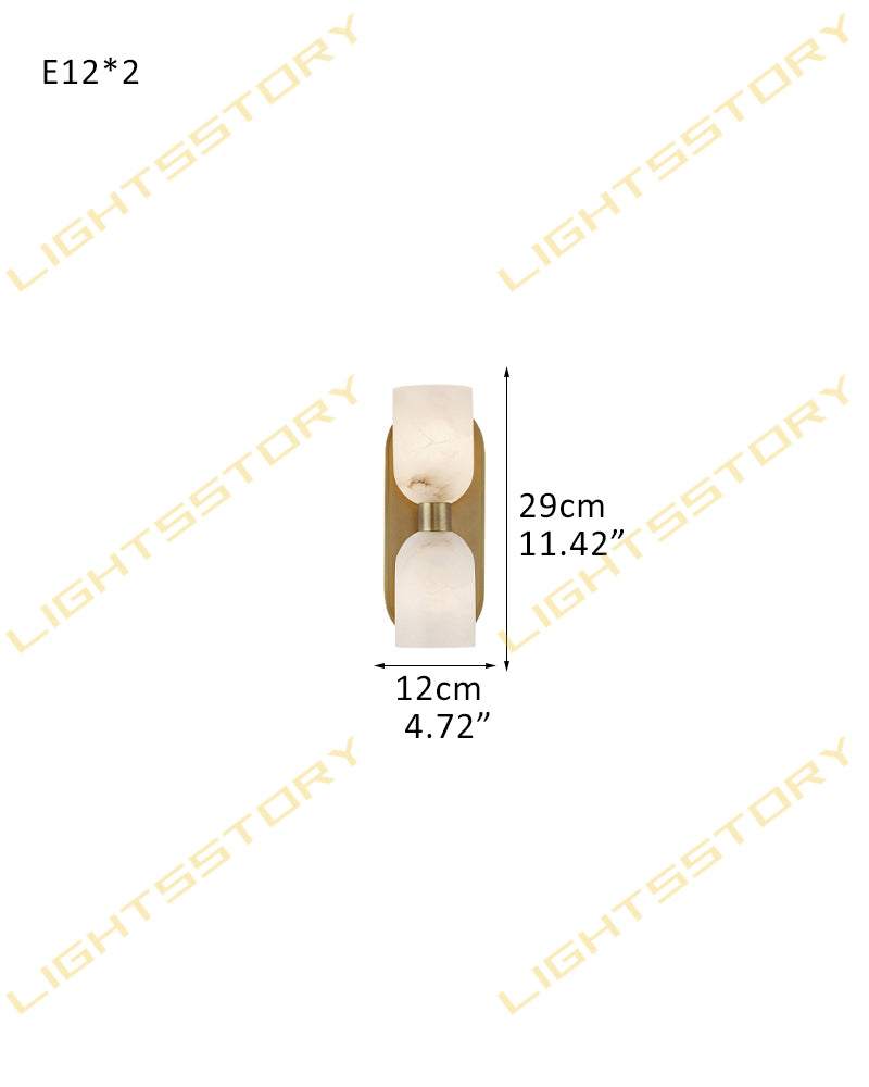 Lucian Alabaster Rectangle Wall Sconce - Serene White - Small