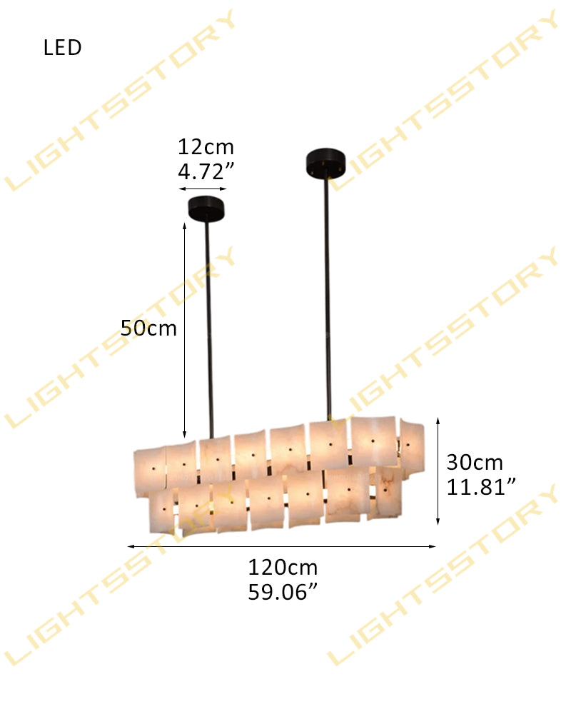 Alabaster Studded Curved Panel Double Tier O Chandelier - Natural Spanish Alabaster, Serene Black Trim - Kitchen, Dining Rooms & Living Rooms (Copy)