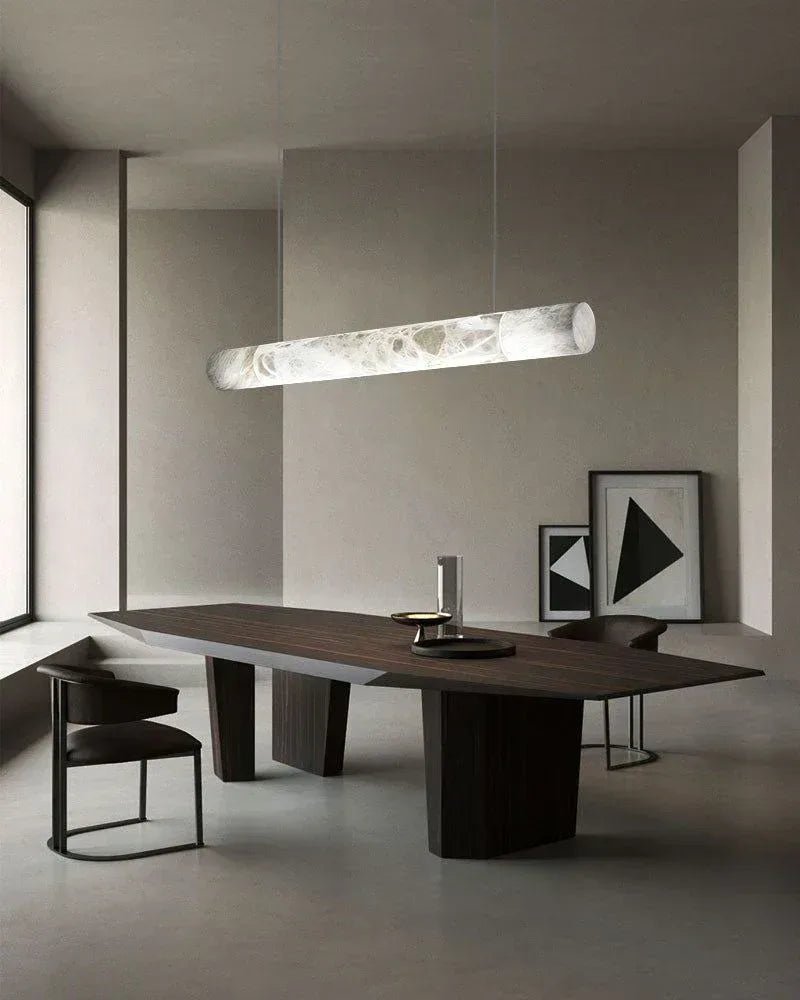 Minimalist Long Cord Ceiling Pendant Alabaster Lighting | 120/150cm Length American chandelier