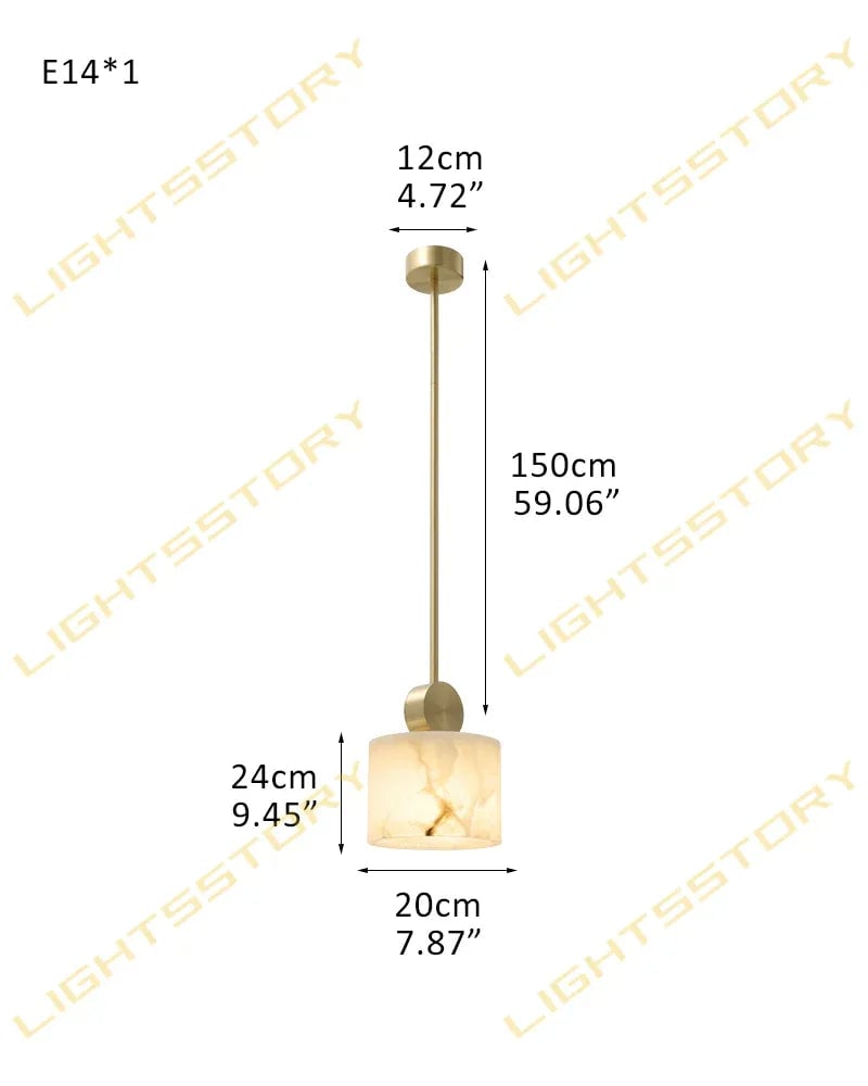 LightsStory Series Ethereal Pendant Light | Round Alabaster Soft Glowing Natural Alabaster Shade, Premium Stainless Steel finish for Dining Rooms, Bedrooms, and Living Rooms Modern Pendant lamp