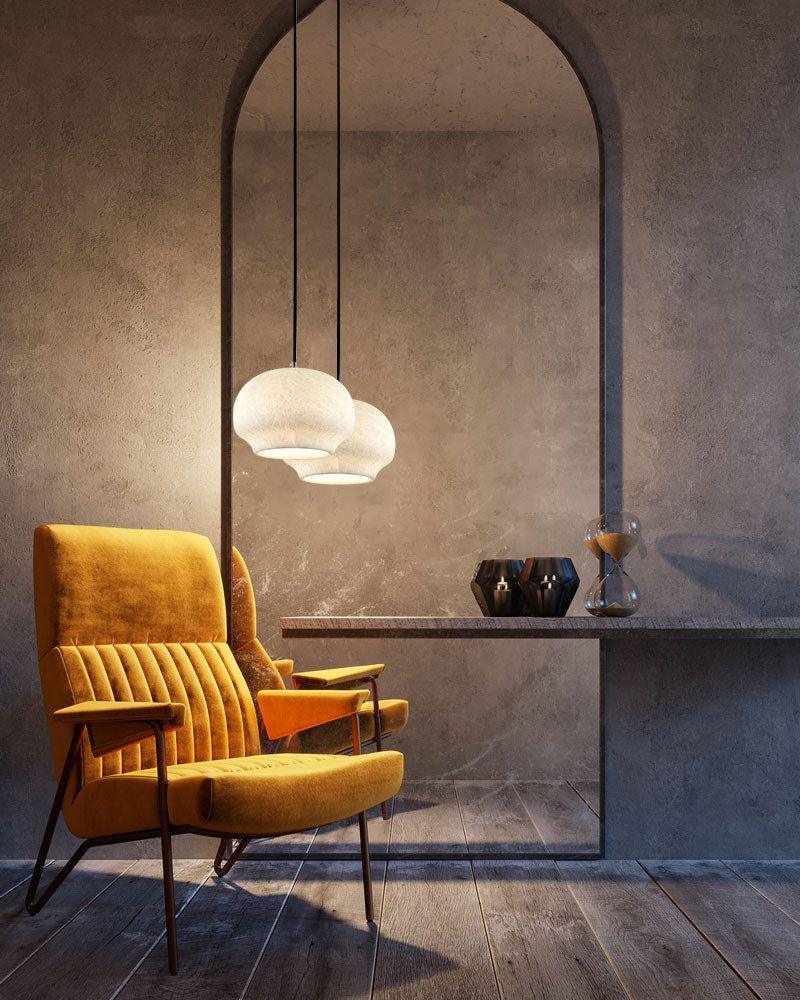 LightsStory Series Ethereal Pendant Light | Translucent Alabaster Shade Natural Alabaster Marble, Antique Copper finish for Dining Rooms and Kitchen Islands Modern Pendant lamp