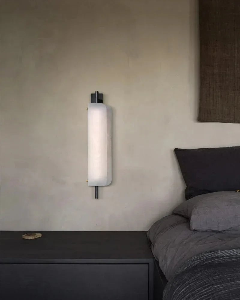 LightsStory Series Geometric Pendant Light | Linear White marble lampshades with natural veining and high-quality metal, Black Metal finish for Kitchen Islands and Dining Rooms Modern Pendant lamp