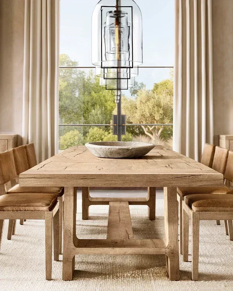 LightsStory Series Geometric Pendant Light | Sculptural Orb Hand-Blown Clear Glass and Black Copper, Black Copper finish for Modern Dining Rooms and Kitchen Islands American Vintage chandelier lamp