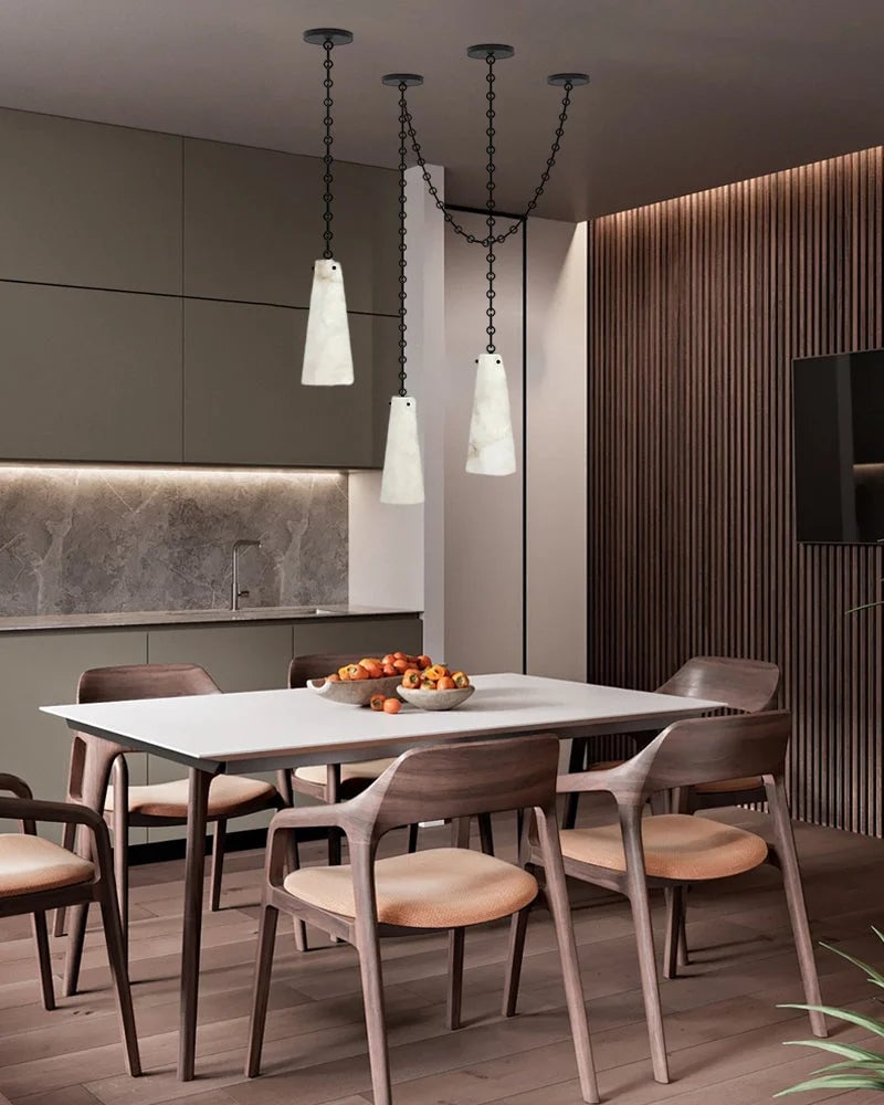 LightsStory Series Geometric Wall Sconce | Minimalist Genuine Alabaster and Brass Metal, Premium Brass and Black finish for Bedrooms, Hallways, and Staircases Vintage Simple Pendant Lamp