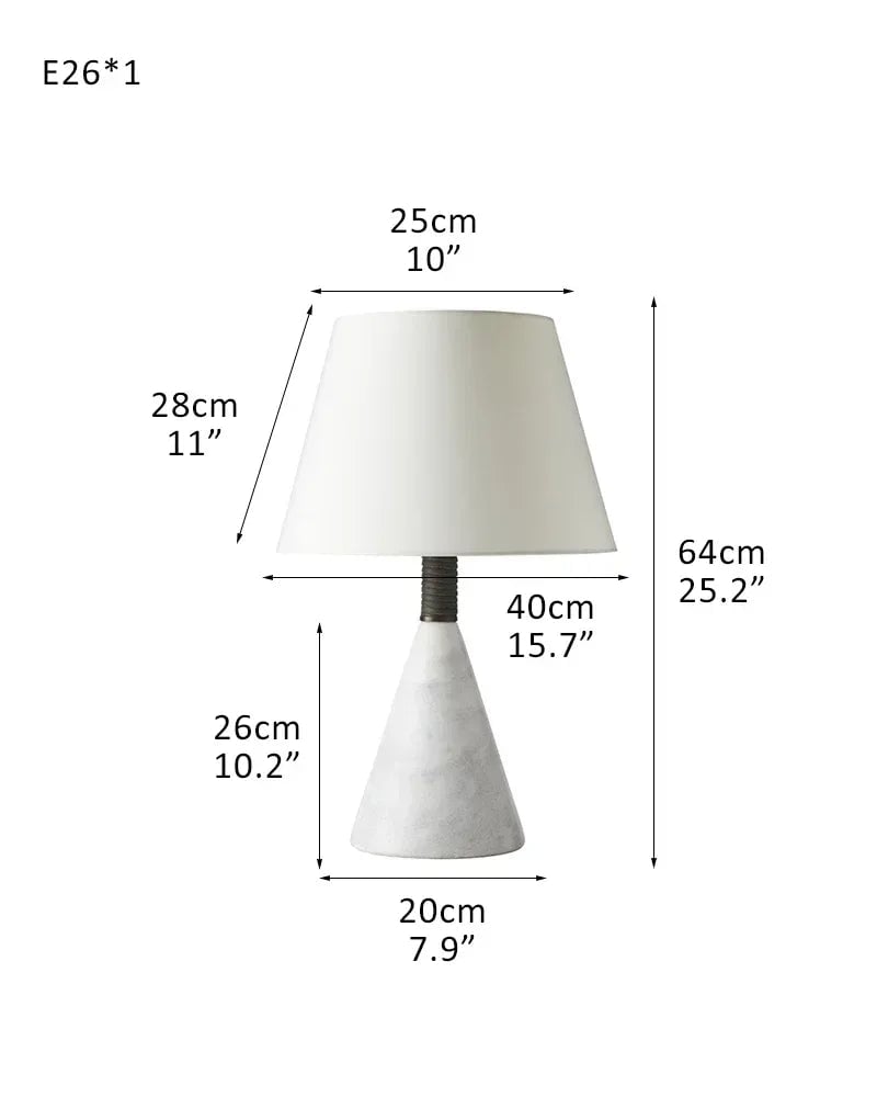 Lota Series Geometric Table Lamp | Drum Silhouette Natural Alabaster and Brass, Polished Brass finish for Living rooms, bedrooms, and home offices C-L40*H60CM L15.8"*H23.7" White + Brass Vintage table lamp