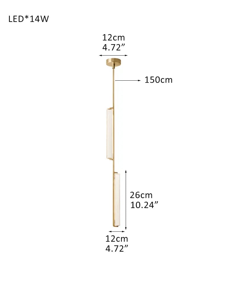 Valence Series Prismatic Chandelier | Vertical Brass Drops Meticulously crafted clear prisms and structural brass, Warm metallic brass finish for Dining Rooms and Living Areas 1-light-D12CM D4.7" Brass American chandelier