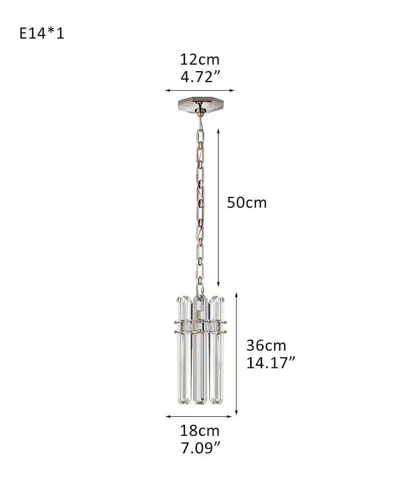Zermatt Series Grand Chandelier | K9 Crystal Solid brass frame with premium K9 crystals, Copper finish for Grand Foyers and Dining Rooms D18*H36CM D7"*H14" Chrome American chandelier