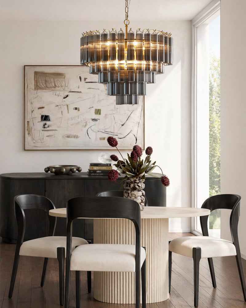 LightsStory Statement Multi-Tier Pendant Light - Tubular Glass - Luxu