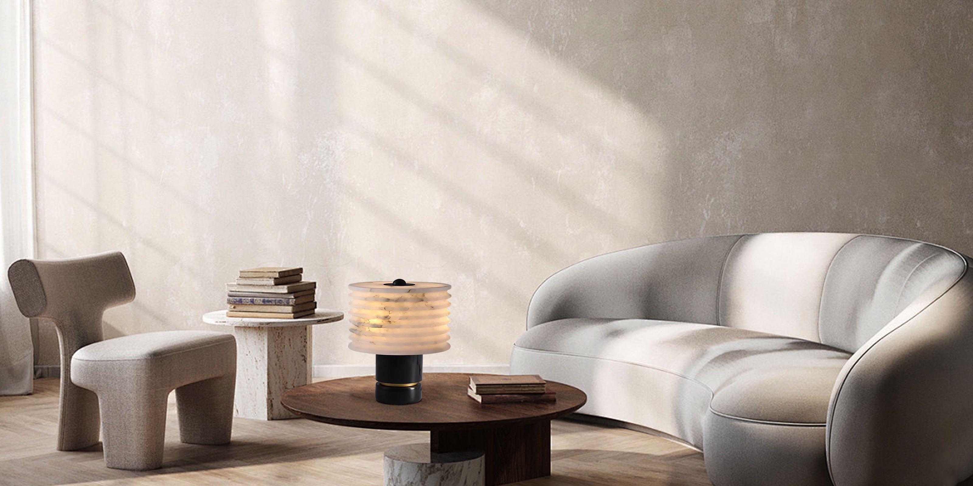 Layered Lighting Integrating Table Lamps with Overall Room Illumination