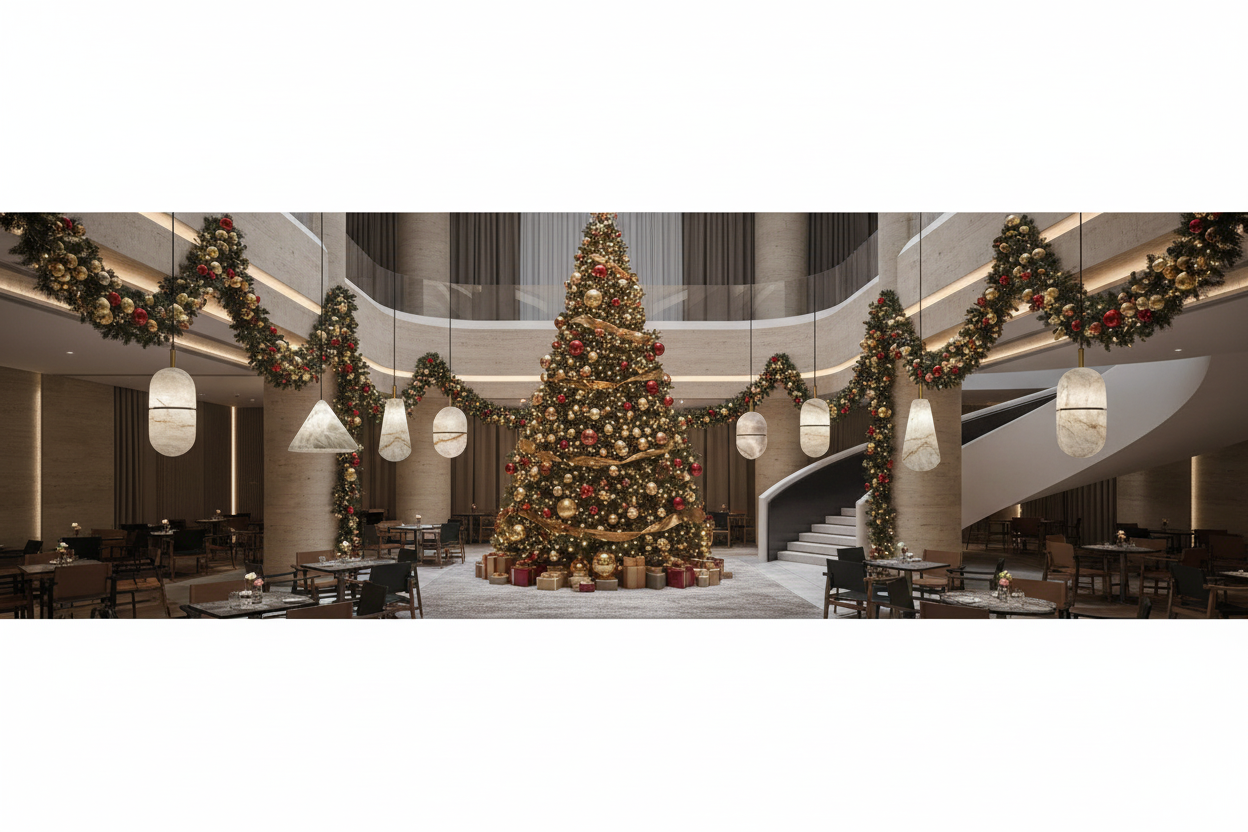 Christmas Lighting Collection - Modern Alabaster Pendant Lights for Festive Interiors