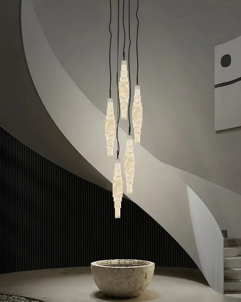 LightsStory Ethereal Alabaster Cluster Ceiling Light - Serene White