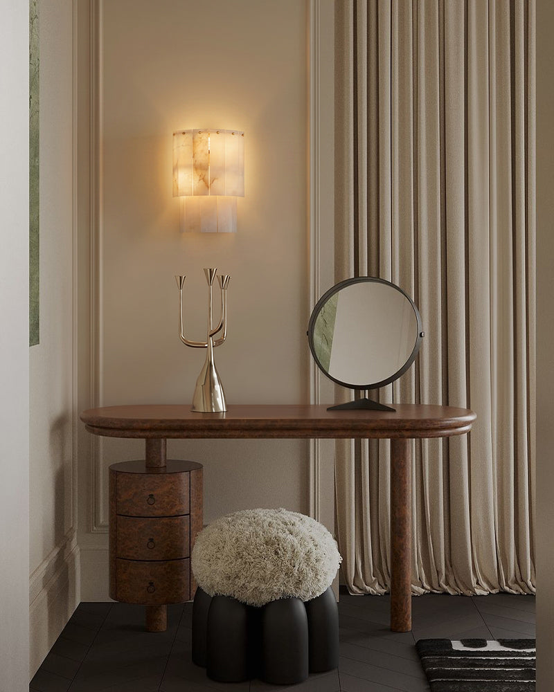 LightsStory Alabaster Square Wall Sconce - Statement Heritage Brass - LightsStory Chandeliers & Crystal Lighting - USA